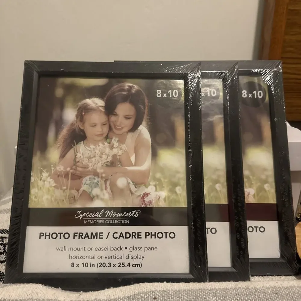 8X10 Picture Frame Wall Hanging Photo Frame Black 3 Pack